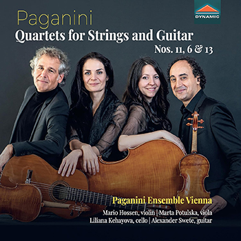 PAGANINI: QUARTETS FOR STRINGS AND GUITAR NOS.11,6 & 13